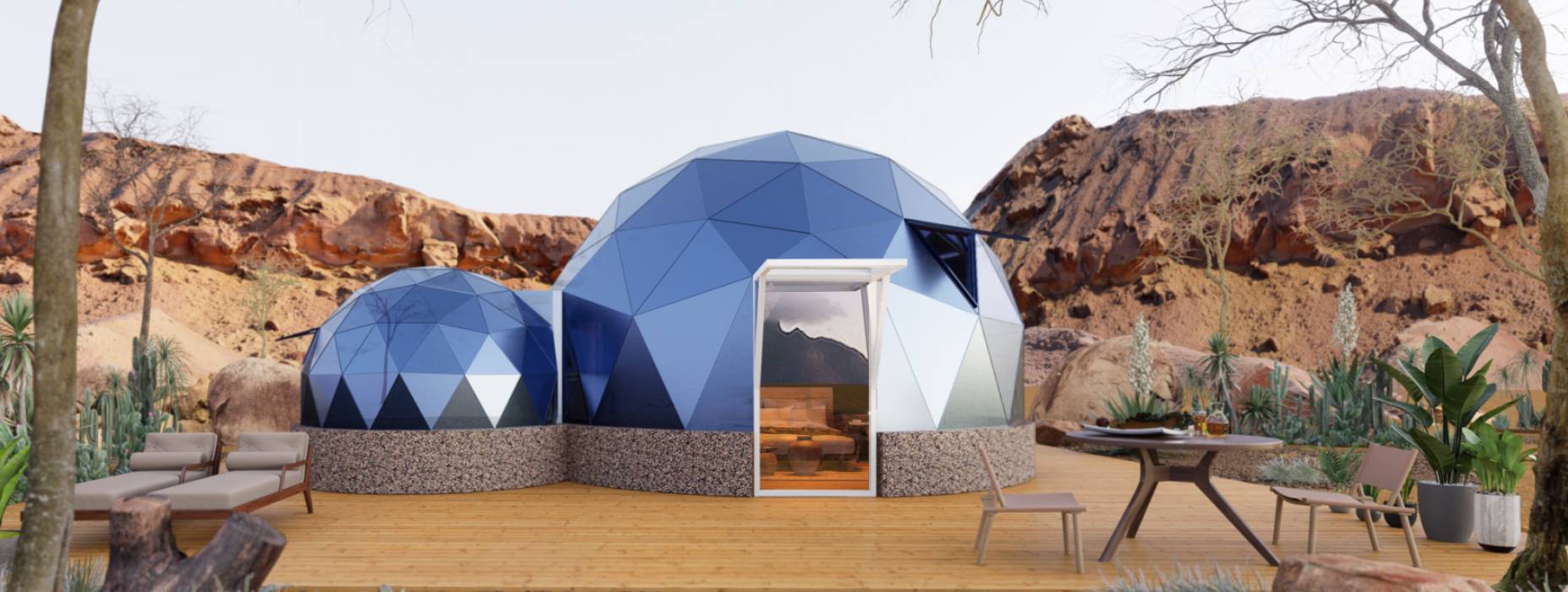 定襄县球形智能光伏玻璃星空房